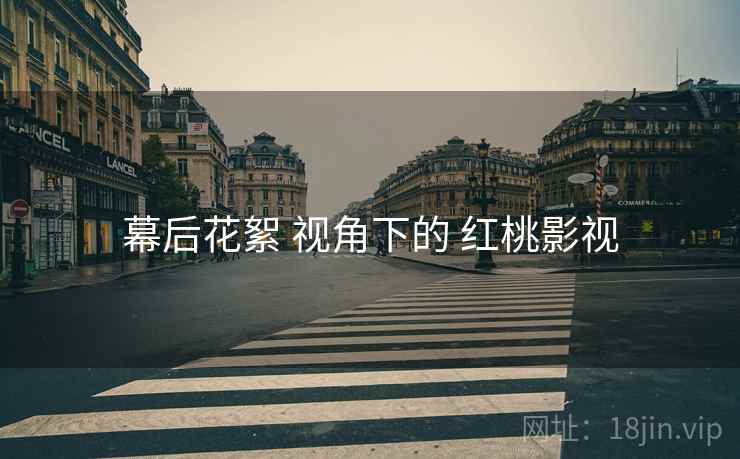 幕后花絮 视角下的 红桃影视