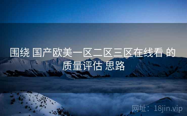 围绕 国产欧美一区二区三区在线看 的 质量评估 思路