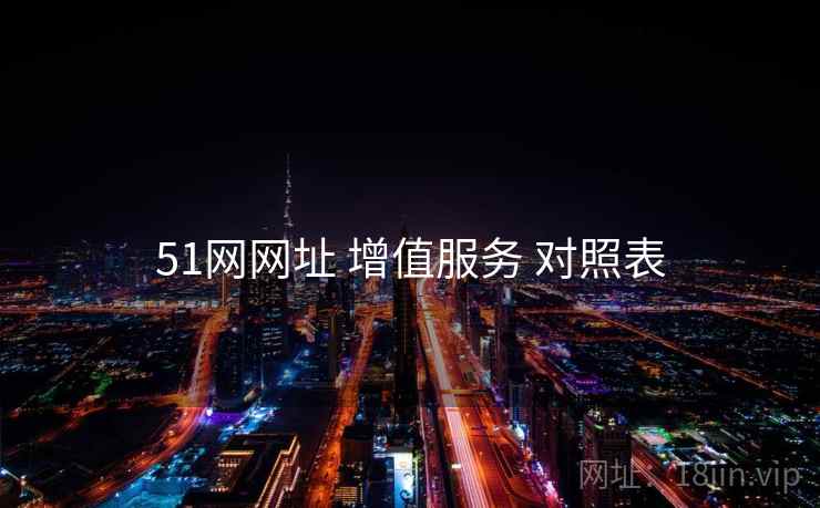 51网网址 增值服务 对照表