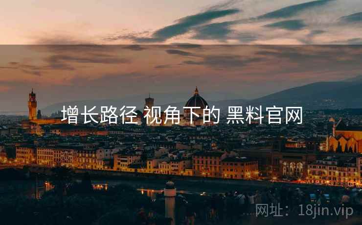 增长路径 视角下的 黑料官网