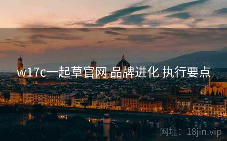 w17c一起草官网 品牌进化 执行要点