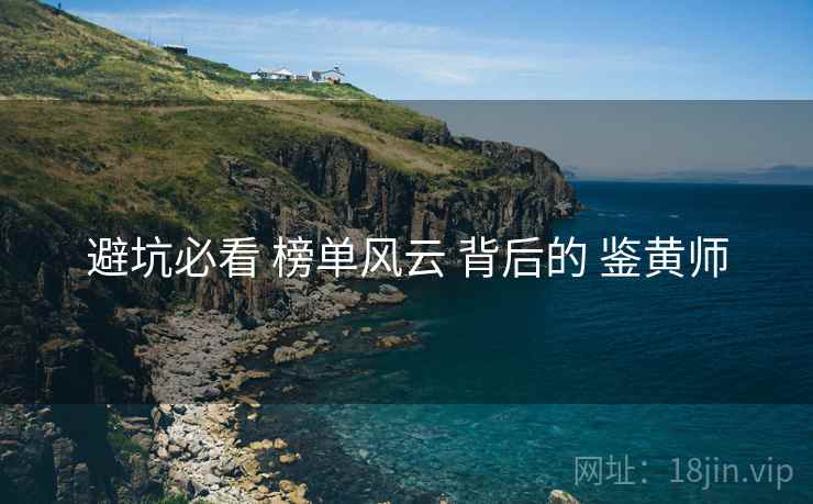避坑必看 榜单风云 背后的 鉴黄师