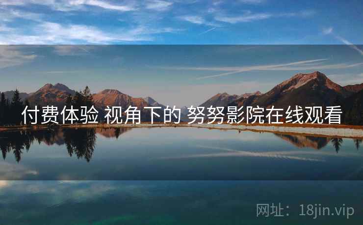 付费体验 视角下的 努努影院在线观看