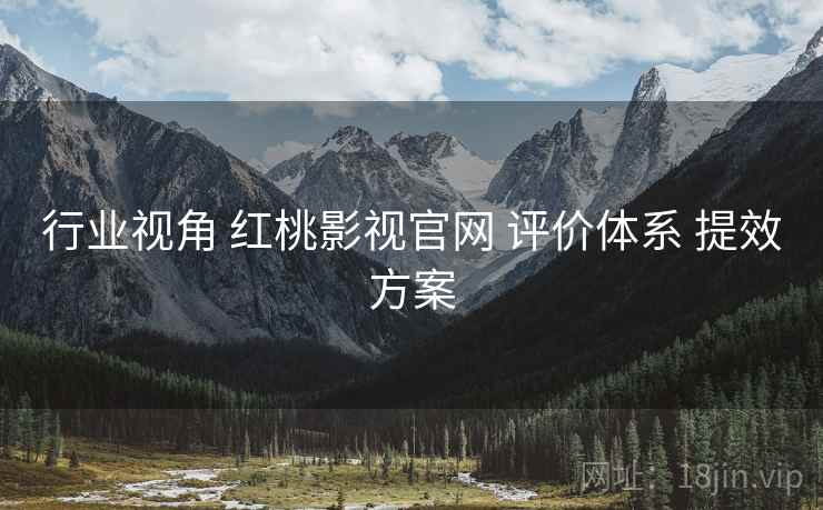 行业视角 红桃影视官网 评价体系 提效方案