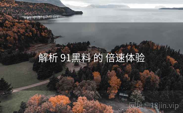 解析 91黑料 的 倍速体验