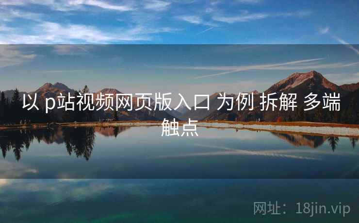 以 p站视频网页版入口 为例 拆解 多端触点