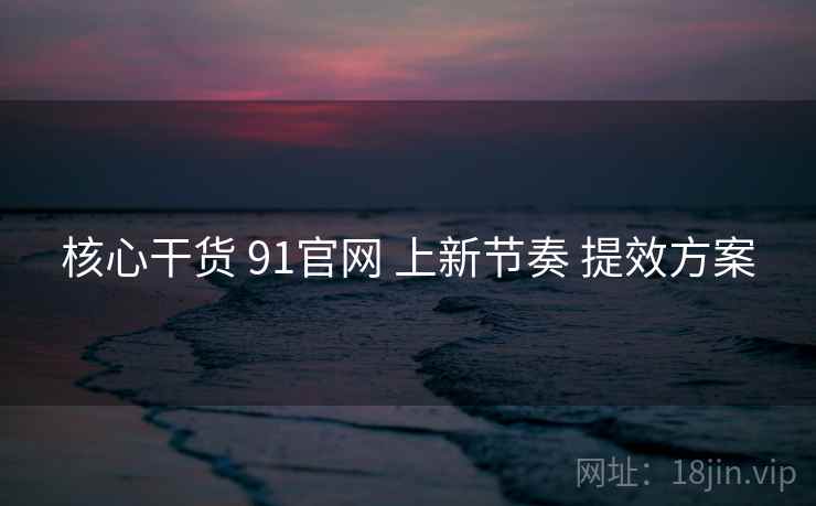 核心干货 91官网 上新节奏 提效方案